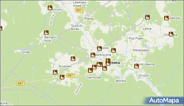 mapa Zabłotczyzna, Zabłotczyzna na mapie Targeo