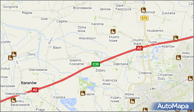 mapa Zabłotnia, Zabłotnia na mapie Targeo