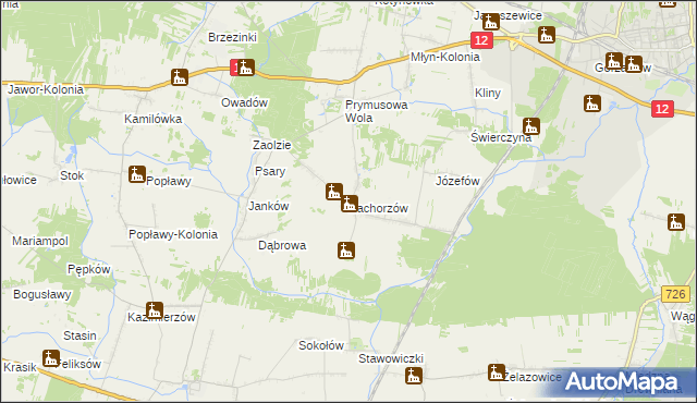 mapa Zachorzów, Zachorzów na mapie Targeo