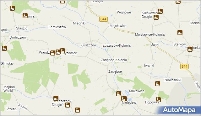 mapa Zadębce-Kolonia, Zadębce-Kolonia na mapie Targeo