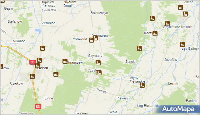 mapa Zagaj gmina Dobra, Zagaj gmina Dobra na mapie Targeo