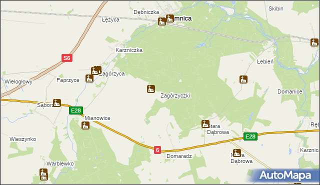 mapa Zagórzyczki, Zagórzyczki na mapie Targeo