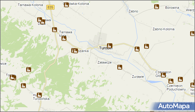 mapa Zagroble, Zagroble na mapie Targeo