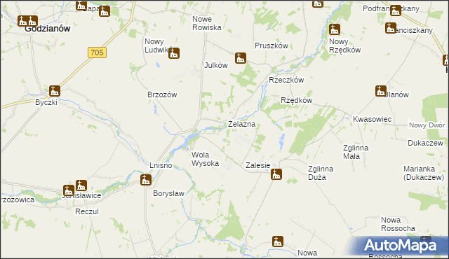 mapa Zajrzew, Zajrzew na mapie Targeo