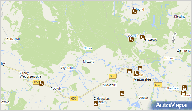 mapa Zakałcze Wielkie, Zakałcze Wielkie na mapie Targeo