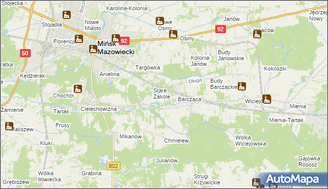 mapa Zakole-Wiktorowo, Zakole-Wiktorowo na mapie Targeo