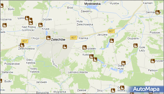 mapa Zakrzówek gmina Żelechów, Zakrzówek gmina Żelechów na mapie Targeo