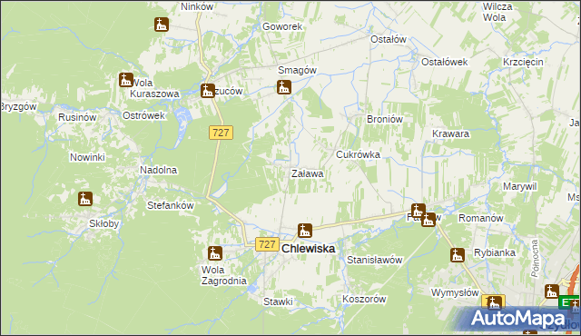 mapa Zaława, Zaława na mapie Targeo