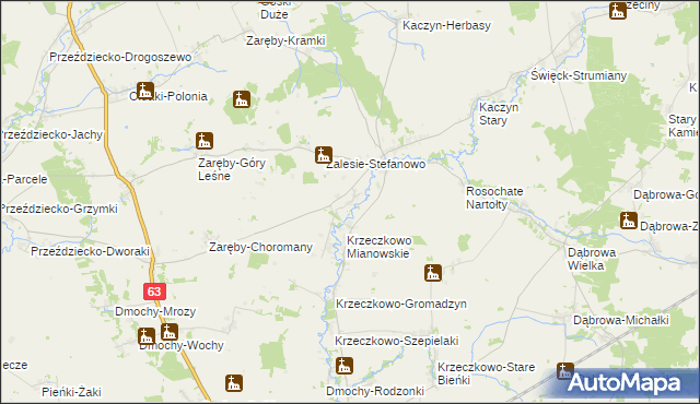 mapa Zalesie Stare, Zalesie Stare na mapie Targeo