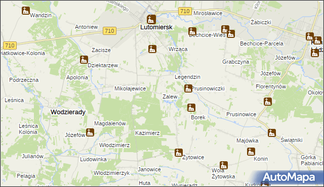 mapa Zalew, Zalew na mapie Targeo