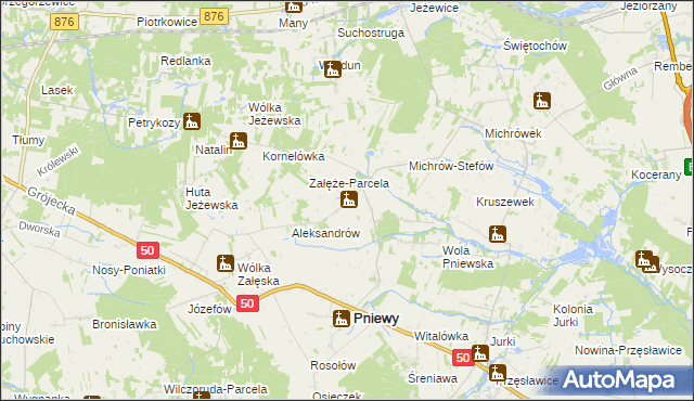 mapa Załęże Duże, Załęże Duże na mapie Targeo