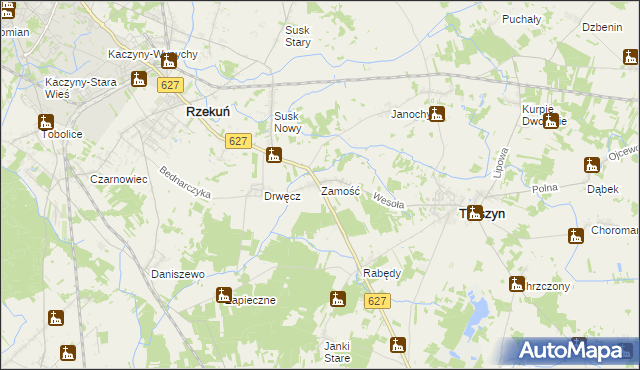 mapa Zamość gmina Troszyn, Zamość gmina Troszyn na mapie Targeo