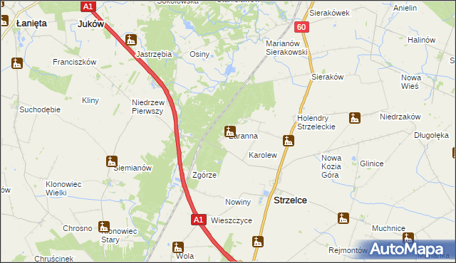 mapa Zaranna, Zaranna na mapie Targeo