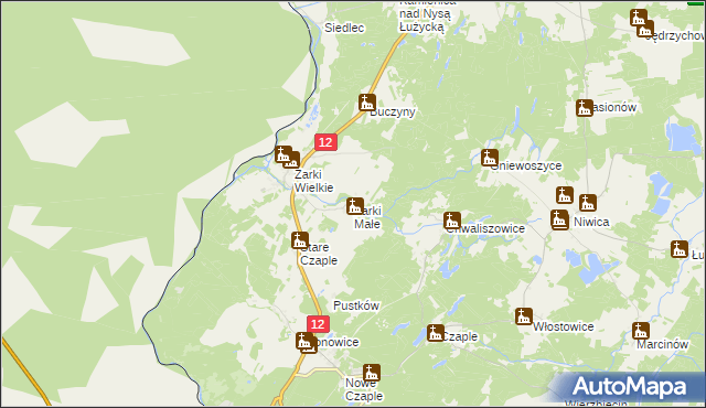 mapa Żarki Małe, Żarki Małe na mapie Targeo