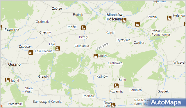 mapa Zasiadały, Zasiadały na mapie Targeo