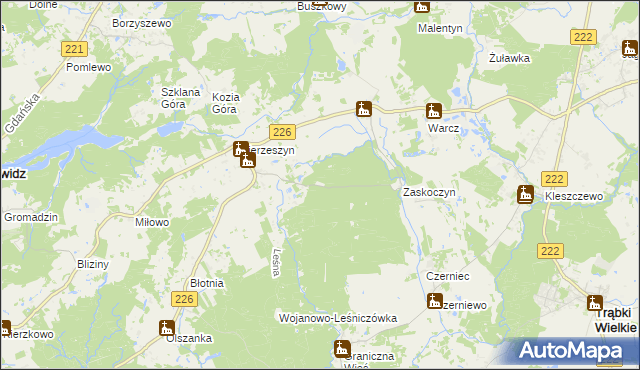 mapa Zaskoczyn Osada, Zaskoczyn Osada na mapie Targeo