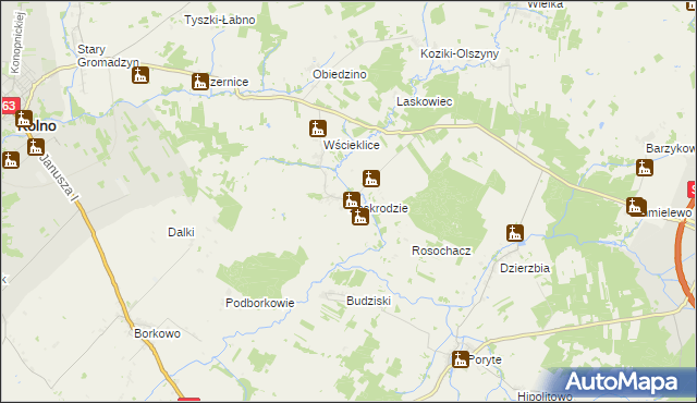 mapa Zaskrodzie, Zaskrodzie na mapie Targeo