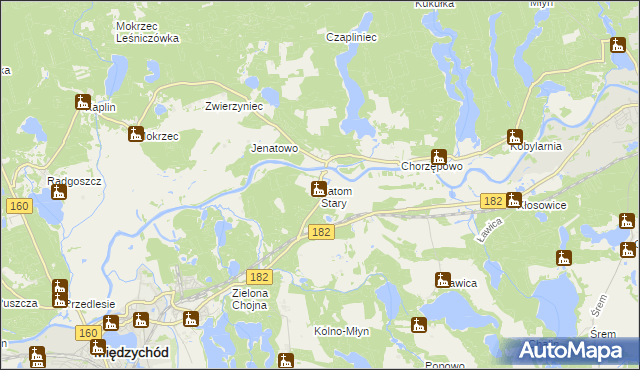 mapa Zatom Stary, Zatom Stary na mapie Targeo