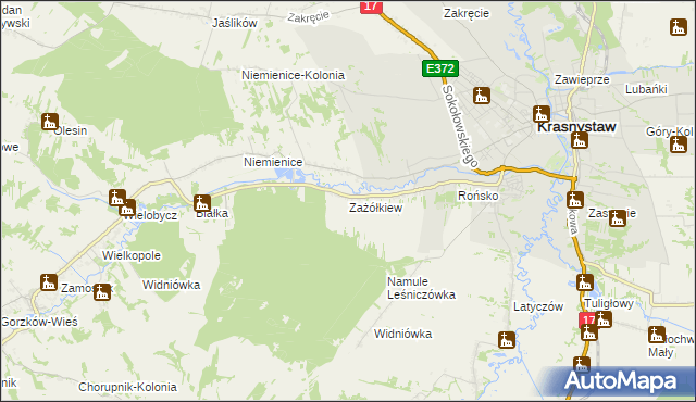 mapa Zażółkiew, Zażółkiew na mapie Targeo