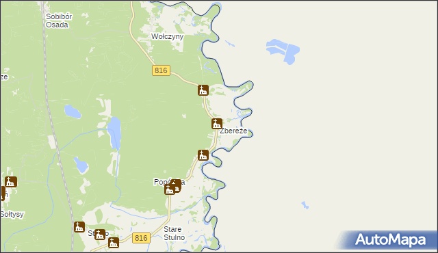 mapa Zbereże, Zbereże na mapie Targeo