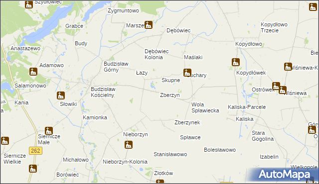 mapa Zberzyn, Zberzyn na mapie Targeo