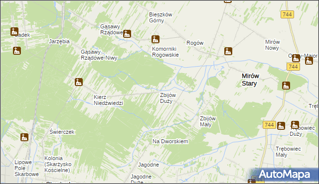 mapa Zbijów Duży, Zbijów Duży na mapie Targeo