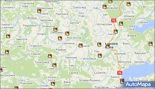 mapa Żbikowice, Żbikowice na mapie Targeo