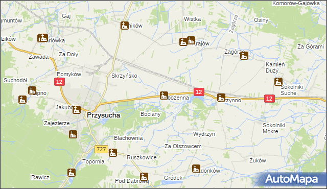 mapa Zbożenna, Zbożenna na mapie Targeo