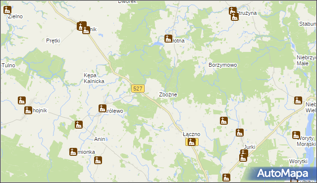 mapa Zbożne, Zbożne na mapie Targeo