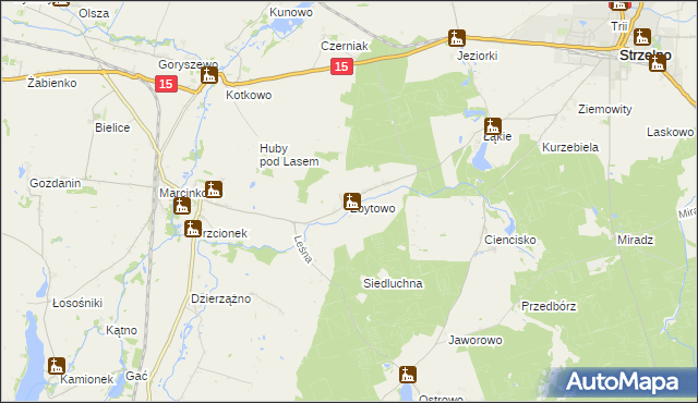 mapa Zbytowo, Zbytowo na mapie Targeo