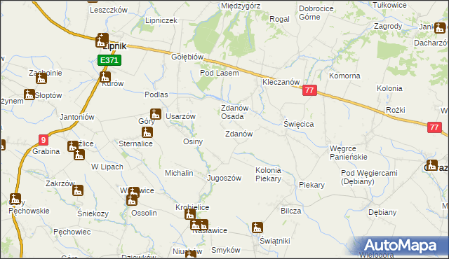 mapa Zdanów gmina Obrazów, Zdanów gmina Obrazów na mapie Targeo