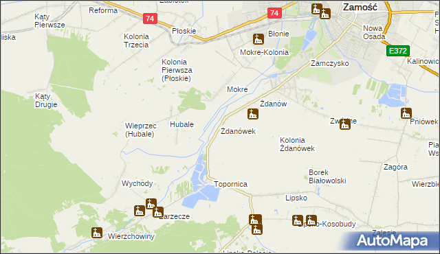 mapa Żdanówek, Żdanówek na mapie Targeo