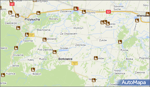 mapa Zdonków, Zdonków na mapie Targeo