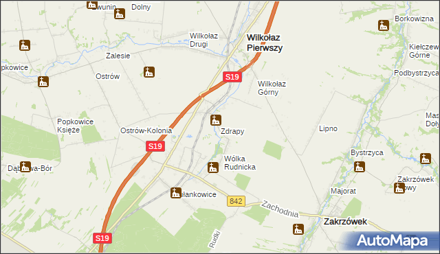 mapa Zdrapy gmina Wilkołaz, Zdrapy gmina Wilkołaz na mapie Targeo