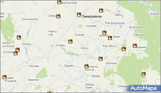 mapa Zduny gmina Świedziebnia, Zduny gmina Świedziebnia na mapie Targeo