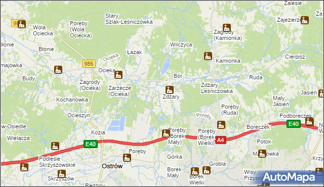 mapa Zdżary, Zdżary na mapie Targeo