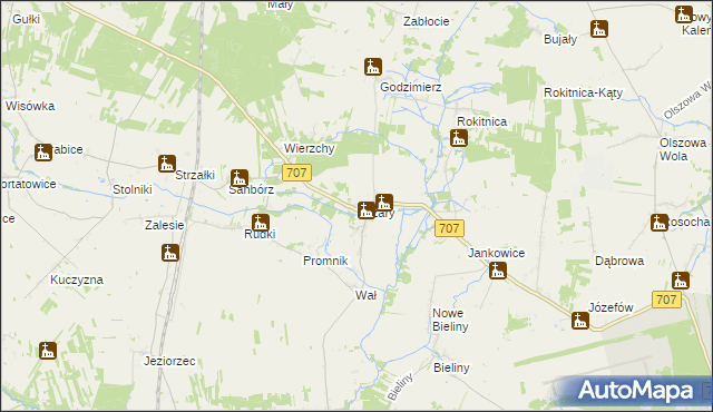 mapa Żdżary gmina Nowe Miasto nad Pilicą, Żdżary gmina Nowe Miasto nad Pilicą na mapie Targeo