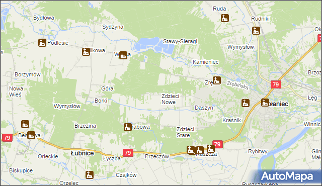 mapa Zdzieci Nowe, Zdzieci Nowe na mapie Targeo