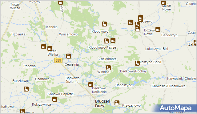 mapa Zdziembórz, Zdziembórz na mapie Targeo