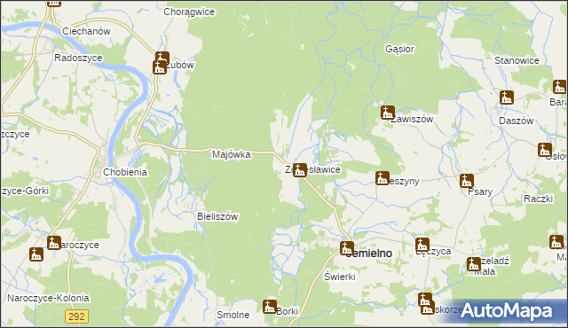 mapa Zdziesławice, Zdziesławice na mapie Targeo