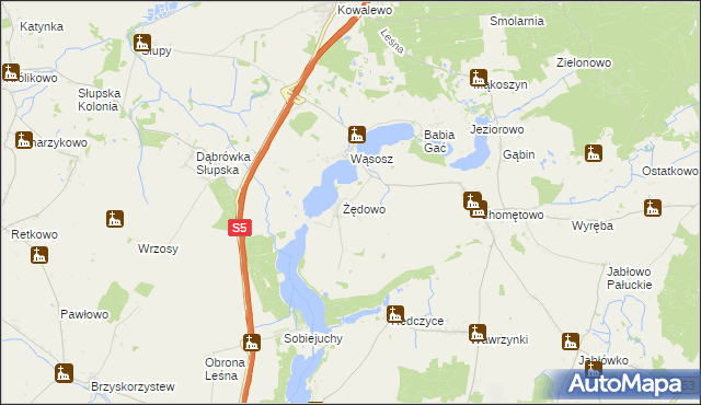 mapa Żędowo, Żędowo na mapie Targeo