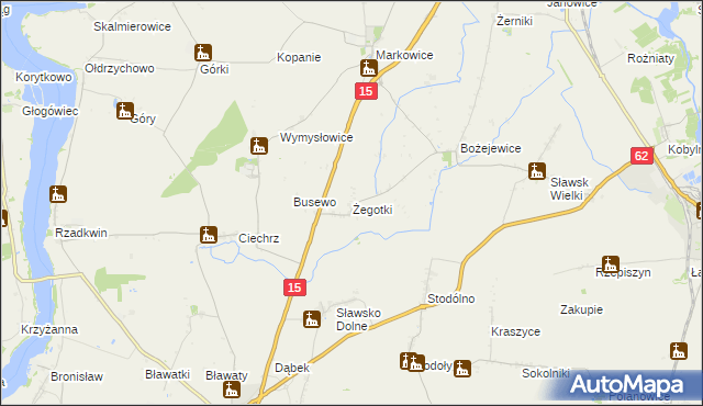 mapa Żegotki, Żegotki na mapie Targeo