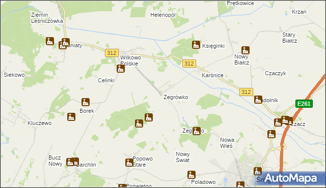 mapa Żegrówko, Żegrówko na mapie Targeo