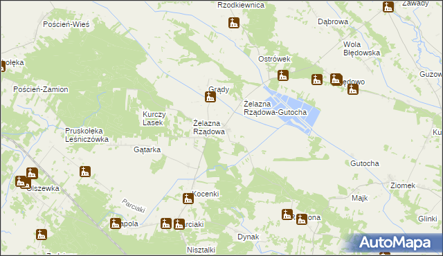 mapa Żelazna Prywatna, Żelazna Prywatna na mapie Targeo