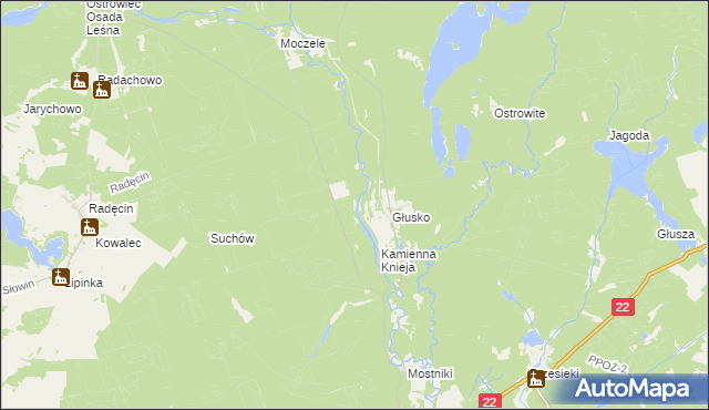 mapa Żeleźnica gmina Dobiegniew, Żeleźnica gmina Dobiegniew na mapie Targeo