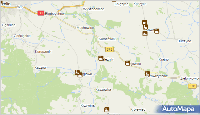 mapa Żeleźnik, Żeleźnik na mapie Targeo