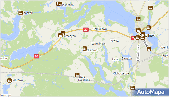 mapa Żelisławie, Żelisławie na mapie Targeo