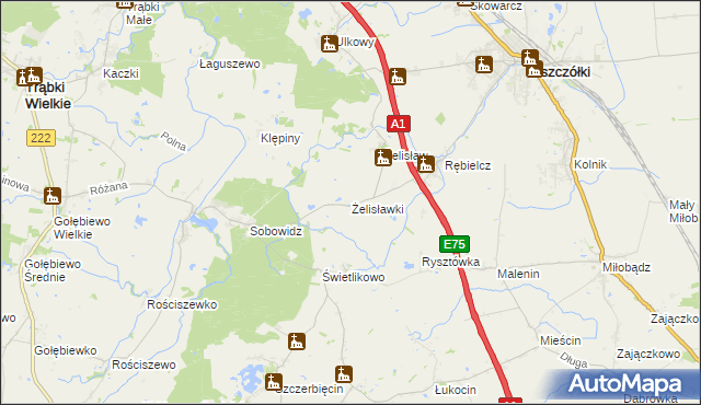 mapa Żelisławki, Żelisławki na mapie Targeo