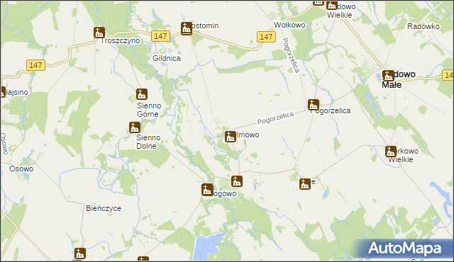 mapa Żelmowo, Żelmowo na mapie Targeo