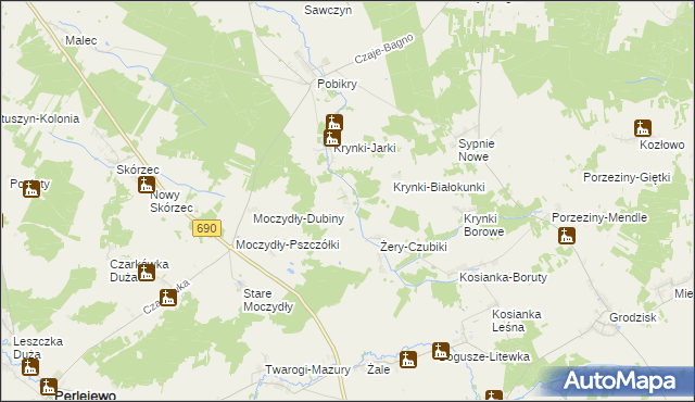 mapa Żery Bystre, Żery Bystre na mapie Targeo